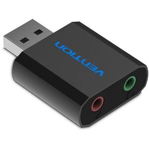 Vention USB External Sound Card Black Metal Type kép