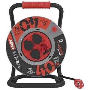 EMOS Gumi-neoprén hosszabbító kábel, fém dob - 4 aljzat, 40 m, 2, 5 mm2 kép