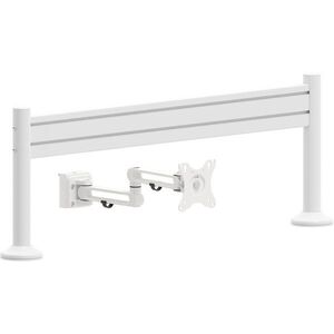 AlzaErgo Slatwall SWP110 sín fehér + SWDM210 tartóoszlopok fehér + SWAS410 tartó fehér kép