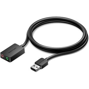 Vention 2-port USB External Sound Card 1M Black kép
