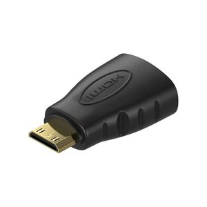 AlzaPower Mini HDMI-C (M) to HDMI (F) 10.2 Gbps FullHD, fekete kép