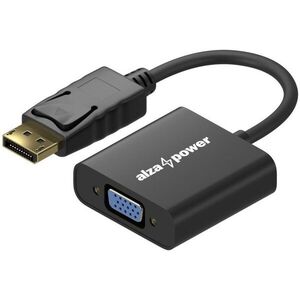 AlzaPower DisplayPort (M) to VGA (F) 0, 18m, matt fekete kép