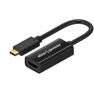 AlzaPower USB-C (M) to HDMI 2.0 (F) 4K 60Hz 0, 15m, fekete kép