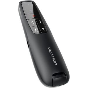 Vention Wireless PowerPoint Presentation Clicker with Air Mouse Control Green Laser Pointer – Black kép