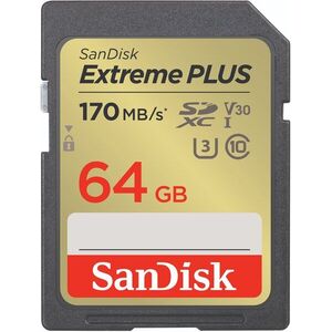 SANDISK SDXC 64 GB Extreme PLUS + Rescue PRO Deluxe kép