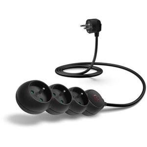 CONNECT IT hosszabbító 230 V, 3 aljzat, 1, 5 m, kapcsolóval, fekete kép