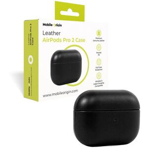 Mobile Origin Leather Case Black AirPods Pro 2 kép