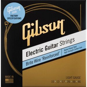 Gibson SEG-BWR10 Brite Wire Reinforced Electric Guitar Strings 10-46 Light kép