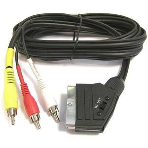 PremiumCord SCART - 3xCINCH M/M, 1.5m + kapcsoló kép