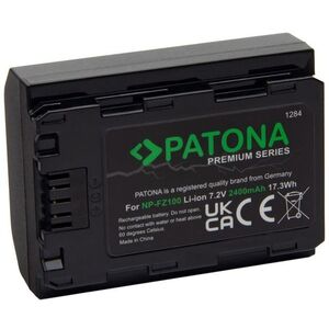 PATONA Sony NP-FZ100 kompatibilis, 2400 mAh, Li-Ion Premium kép
