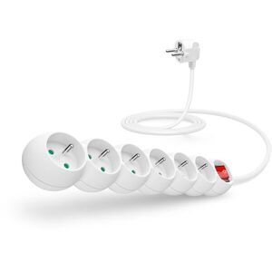 CONNECT IT hosszabbító kábel 230V, 6 aljzat + főkapcsoló, 2m, fehér kép