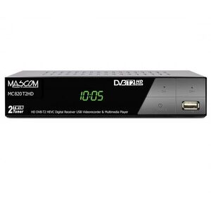 Mascom MC820 T2 HD Twin Tuner H.265 HEVC kép