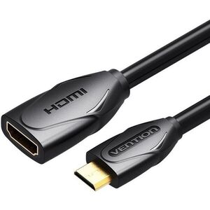 Vention Mini HDMI (M) to HDMI (F) Extension Cable / Adapter 1M Black kép