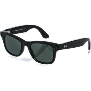 Meta RAY-BAN Meta Wayfarer (Standard) Smart Glasses - Shiny Black, G15 Green kép