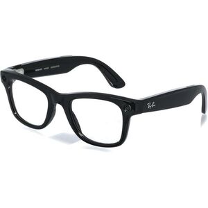 Meta RAY-BAN Meta Wayfarer (Standard) Smart Glasses - Shiny Black, Clear kép