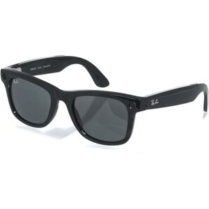 Meta RAY-BAN Meta Wayfarer (Large) Smart Glasses - Shiny Black, G15 Green kép