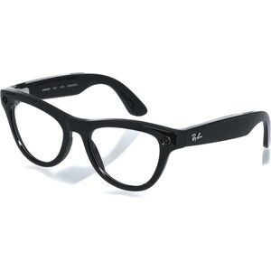 Meta RAY-BAN Meta Skyler (Standard) Smart Glasses (Gen 2) - Shiny Black, Clear to Graphite Green Tra kép