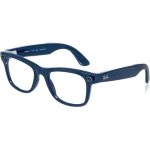 Meta RAY-BAN Meta Wayfarer (Large) Smart Glasses (Gen 2) - Shiny Cosmic Blue, Clear to Sapphire Tran kép