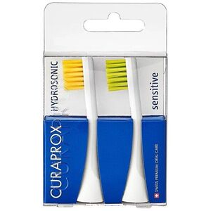CURAPROX szónikus cserefej PRO sensitive, 2 darab, sárga/zöld kép