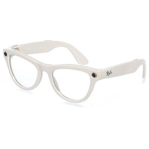 Meta RAY-BAN Meta Skyler (Standard) Smart Glasses - Shiny Chalky Gray, Transitions Sapphire kép