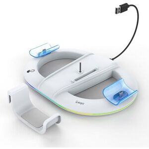 iPega P5S045 Függőleges PS5/PS5 Slim/PS5 Pro RGB töltőállvány, fehér kép
