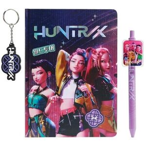 KPop Demon Hunters - Huntrix - dárková sada (blok, pero, klíčenka) kép