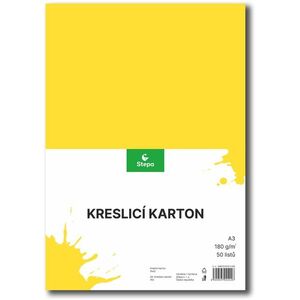 STEPA rajzoló karton A3, 50 lap, 180g/m2, sárga kép