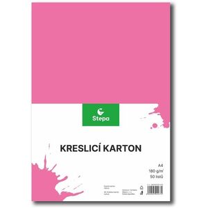 STEPA rajzlap, A4, 50 lap, 180 g/m2, rózsaszín kép