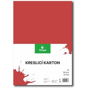 STEPA rajzlap, A4, 50 lap, 180 g/m2, piros kép