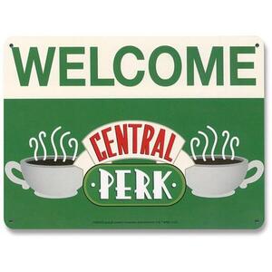 Jóbarátok: Friends Welcome to the Central Perk, fém dekoratív falitábla kép