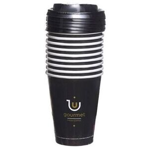 Intertan SA Tessera papírpohár fedővel Gourmet, átmérő 90 mm, 330 ml, 10 darab kép