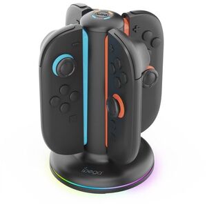 iPega SW2052 töltőállomás RGB-vel JoyCon vezérlőkhöz Nintendo Switch 2 Fekete kép