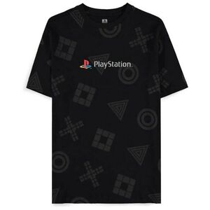 DIFUZED PlayStation Férfipóló - Szimbólumok, fekete, mérete L kép