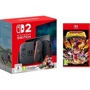 Nintendo Switch 2 + Mario Kart World + Donkey Kong Bananza kép