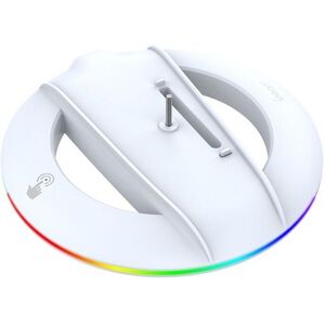 iPega P5S025S PS5 Slim/PS5 Pro állvány, függőleges, RGB, fehér kép