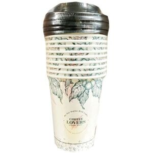Intertan SA Tessera papírpohár fedővel Coffe lovers, átmérő 90 mm, 330 ml, 10 darab kép