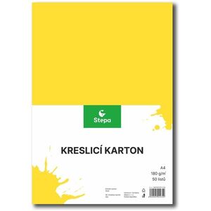 STEPA rajzlap A4, 50 ív, 180g/m2, sárga kép
