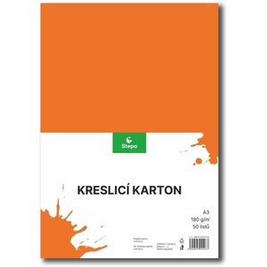 STEPA rajzlap A3, 50 lap, 180g/m2, narancssárga kép