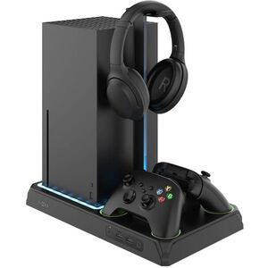 FIXED Multifunctional Xbox Series S/X Stand, hűtés és töltés, fekete kép