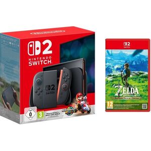 Nintendo Switch 2 + Mario Kart World + The Legend of Zelda: Breath of the Wild kép