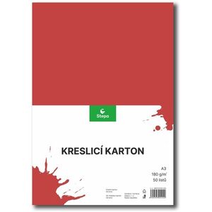 STEPA rajzoló karton A3, 50 lap, 180g/m2, piros kép