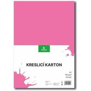 STEPA rajzlap, A3, 50 lap, 180 g/m2, rózsaszín kép