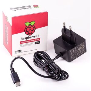 RASPBERRY PI 4 - 5V/3A, fekete kép