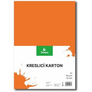 STEPA rajzlap A4, 50 lap, 180 g/m2, narancsszín kép