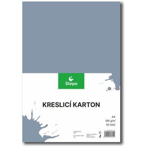 STEPA rajzlap A4 50 lap 180g/m2, szürke, kép