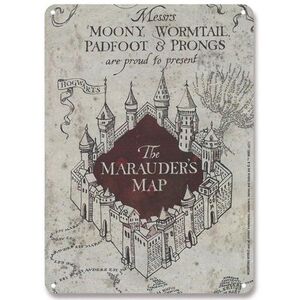Logoshirt Harry Potter Tekergők Térképe Roxfort Fémtábla kép