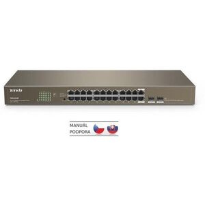 Tenda TEG1024F gigabites ventilátor nélküli állványkapcsoló + SFP kép