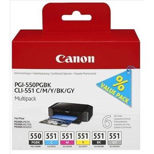 Canon PGI-550/CLI-551 PGBK/C/M/Y/BK/GY Multi Pack kép