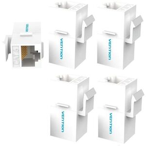 Vention Cat.6 UTP Keystone Jack Coupler 5 Pack White kép