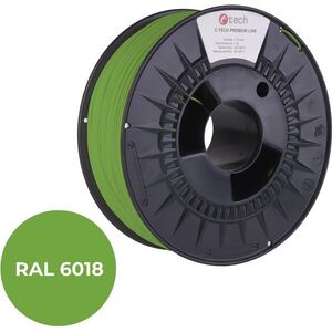C-TECH PREMIUM LINE PLA 3D nyomtatószál, sárgászöld RAL6018 kép